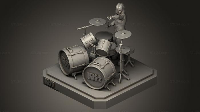 Statues of famous people (ERIC SINGER KISS, STKC_0030) 3D models for cnc